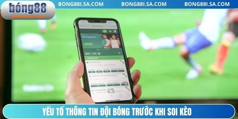 Yếu tố thông tin đội bóng trước khi soi kèo